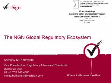 The NGN Global Regulatory Ecosystem