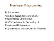 Nonlinear Programming