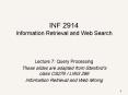 INF 2914 Information Retrieval and Web Search PowerPoint PPT Presentation