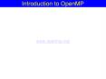 Introduction to OpenMP PowerPoint PPT Presentation