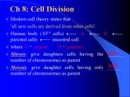 Ch 8: Cell Division