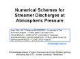 Numerical Schemes for Streamer Discharges at Atmospheric Pressure PowerPoint PPT Presentation