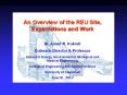 An Overview of the REU Site, Expectations and Work PowerPoint PPT Presentation