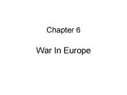 War In Europe