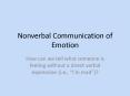 Nonverbal Communication of Emotion PowerPoint PPT Presentation