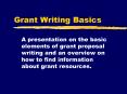 Grant Writing Basics PowerPoint PPT Presentation