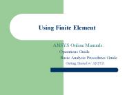 Using Finite Element