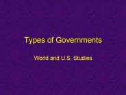 Types of Governments