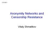 Anonymity Networks and Censorship Resistance