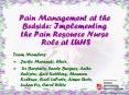 Pain Management at the Bedside: Implementing the Pain Resource Nurse Role at LUHS PowerPoint PPT Presentation