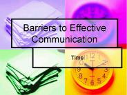 Barriers to Effective Communication