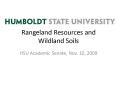 Rangeland Resources and Wildland Soils PowerPoint PPT Presentation