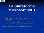 La plateforme Microsoft .NET