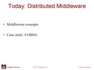 Today: Distributed Middleware