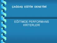 EGITIMDE PERFORMANS KRITERLERI