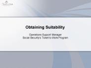 Obtaining Suitability