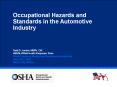 Occupational Hazards and Standards in the Automotive Industry PowerPoint PPT Presentation