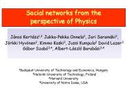 Social networks from the perspective of Physics  J