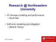 Research @ Northeastern University