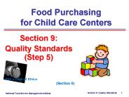 Section 9: Quality Standards    1