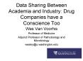 Data Sharing Between Academia and Industry: Drug Companies have a Conscience Too PowerPoint PPT Presentation