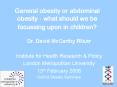 General obesity or abdominal obesity - what should we be focussing upon in children? PowerPoint PPT Presentation