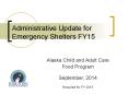Administrative Update for Emergency Shelters FY15 PowerPoint PPT Presentation