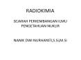RADIOKIMIA SEJARAH PERKEMBANGAN ILMU PENGETAHUAN NUKLIR  NANIK DWI NURHAYATI,S.Si,M.Si PowerPoint PPT Presentation