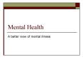 Mental Health PowerPoint PPT Presentation