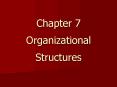 Chapter 7 Organizational Structures PowerPoint PPT Presentation