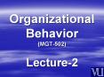 Organizational Behavior (MGT-502) PowerPoint PPT Presentation