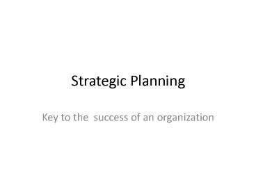 Strategic Planning