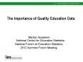 The Importance of Quality Education Data PowerPoint PPT Presentation