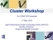 Cluster Workshop