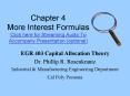 Chapter 4 More Interest Formulas Click here for Streaming Audio To Accompany Presentation (optional) PowerPoint PPT Presentation