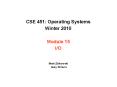 CSE 451: Operating Systems Winter 2010 Module 15 I/O PowerPoint PPT Presentation