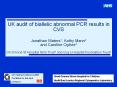 UK audit of biallelic abnormal PCR results in CVS Jonathan Waters1, Kathy Mann2 and Caroline Ogilvie2 Gt Ormond St Hospital NHS Trust1 and Guy PowerPoint PPT Presentation