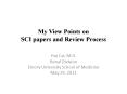 My View Points on SCI papers and Review Process PowerPoint PPT Presentation