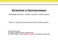 Sicherheit in Rechnernetzen PowerPoint PPT Presentation