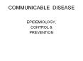 COMMUNICABLE DISEASE PowerPoint PPT Presentation
