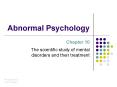 Abnormal Psychology PowerPoint PPT Presentation