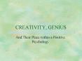 CREATIVITY, GENIUS PowerPoint PPT Presentation