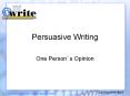 Persuasive Writing PowerPoint PPT Presentation