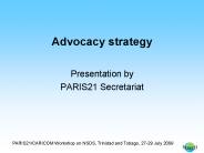 Advocacy strategy