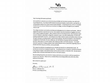 Parent/Family Orientation - Surviving the Transition (POWERPOINT)