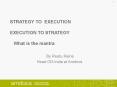 STRATEGY TO EXECUTION EXECUTION TO STRATEGY   What is the mantra PowerPoint PPT Presentation