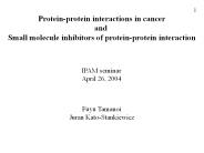 Protein-protein interactions in cancer