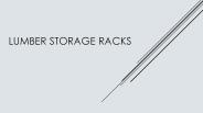 Lumber Storage Racks