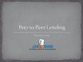 Peer to Peer Lending PowerPoint PPT Presentation