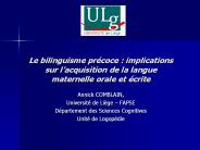Le bilinguisme pr